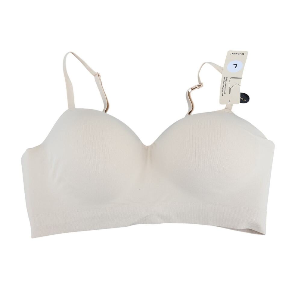 Truekind Supportive Comfort Wireless Shaping Bra Chai Natural Large NWT